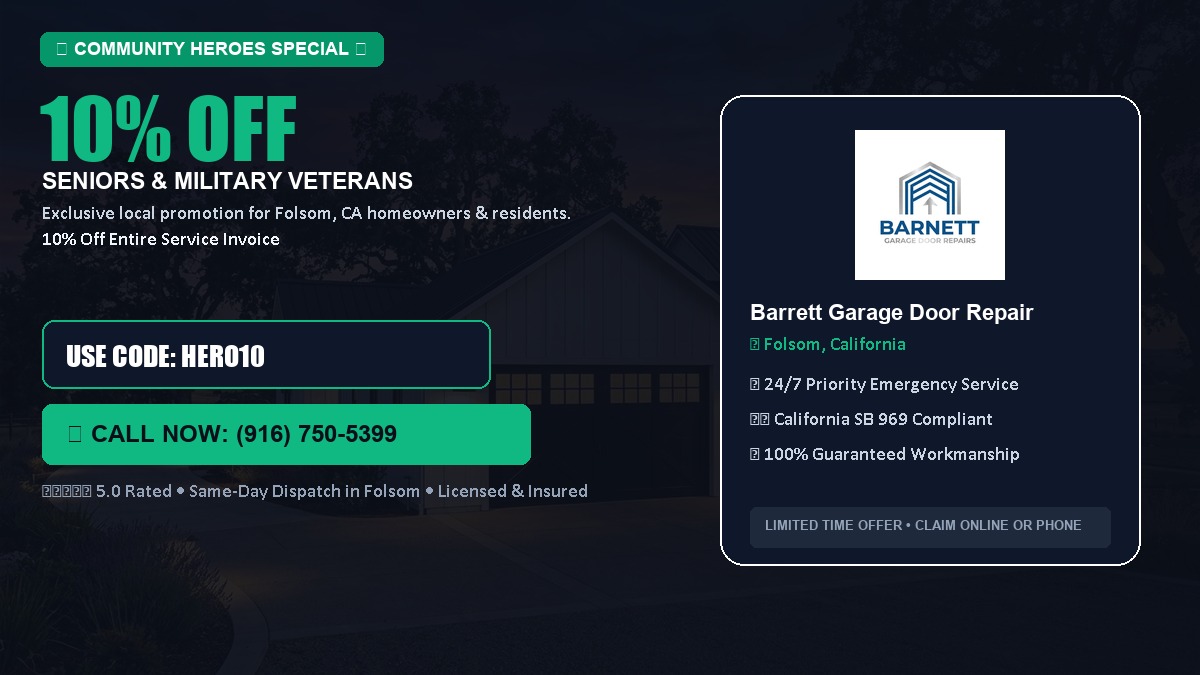 10% OFF Senior Citizens (65+) & Military / Veteran Community Discount in Folsom, CA